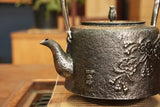 Nambu Ironware, Iron Sand Kettle, KACHO(Flower and Bird), 1.8L, Seiryudo by Traditional Craftsman, Kosei Oikawa