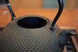 Nambu Ironware, Iron Kettle, HOUJYU-GATA ARARE, 1.4L, Shokado by Traditional Craftsman Shingo Kikuchi
