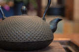 Nambu Ironware, Iron Kettle, HOUJYU-GATA ARARE, 1.4L, Shokado by Traditional Craftsman Shingo Kikuchi