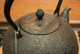 日本南部鐵器 鐵瓶 寶珠形 櫻 1.4L 松鹿堂 傳統工藝士 菊池真吾製作