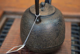 Nambu Ironware, Iron Kettle, NATSUMEGATA (Jujube-inspired Style),SAGI (herons), 1.0L, Shokado by Traditional Craftsman Shingo Kikuchi