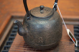 Nambu Ironware, Iron Kettle, NATSUMEGATA (Jujube-inspired Style),SAGI (herons), 1.0L, Shokado by Traditional Craftsman Shingo Kikuchi