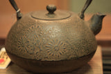 Nambu Ironware, Iron Kettle, SHIN-HOUJYU NOGIKU(Wild chrysanthemum), 1.4L, Shokado by Traditional Craftsman Shingo Kikuchi