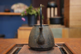 日本南部鐵器 鐵瓶 南部形 若竹 1.3L 松鹿堂 傳統工藝士 菊池真吾製作