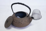 Nambu Ironware, 2-in-1 Iron kettle and teapot type, TSURU (CRANE), hisago color (aging paint), 0.5L