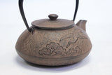 Nambu Ironware, 2-in-1 Iron kettle and teapot type, TSURU (CRANE), hisago color (aging paint), 0.5L