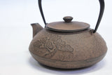 Nambu Ironware, 2-in-1 Iron kettle and teapot type, TSURU (CRANE), hisago color (aging paint), 0.5L