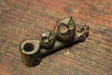 Nambu Ironware, Paperweight Fukurou (Owl and log)
