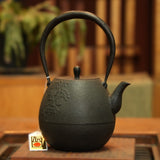 Nanbu Ironware Iron Kettle “Blue Lace Flower” 1.1L By Studio Nanohana, Nami Sasaki
