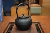 Nambu Ironware, Iron Kettle, Houtoku Kiku(Chrysanthemum), black, 0.8L