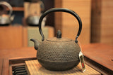 Nambu Ironware, Iron Kettle, MARUGATA UROKO ARARE, 1.1L, Shokado  by Traditional Craftsman Shingo Kikuchi