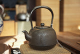 Nambu Ironware, Iron Kettle, NATSUMEGATA BOKASHI ARARE (Jujube Style Blurred Arare Patterns), 1.4L, Shokado  by Traditional Craftsman Shingo Kikuchi