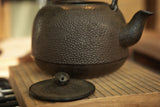 Nambu Ironware, Iron Kettle, NATSUMEGATA BOKASHI ARARE (Jujube Style Blurred Arare Patterns), 1.4L, Shokado  by Traditional Craftsman Shingo Kikuchi