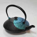 2-in-1 Cast iron kettle and teapot type, YIN AND YANG, Kawasemi (jade green), 0.75L, Authentic Japanese Nambu Ironware Tetsubin