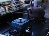 2-in-1 Cast iron kettle and teapot type, SQUARE ARARE, STARRY NIGHT, 0.6L, Authentic Japanese Nambu Ironware Tetsubin