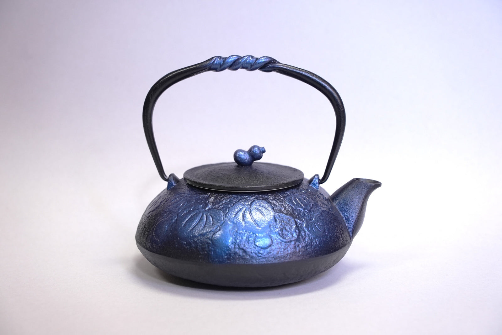 日本南部铁器二合一铁瓶兼用茶壶型葫芦琉璃色0.5L – OITOMI