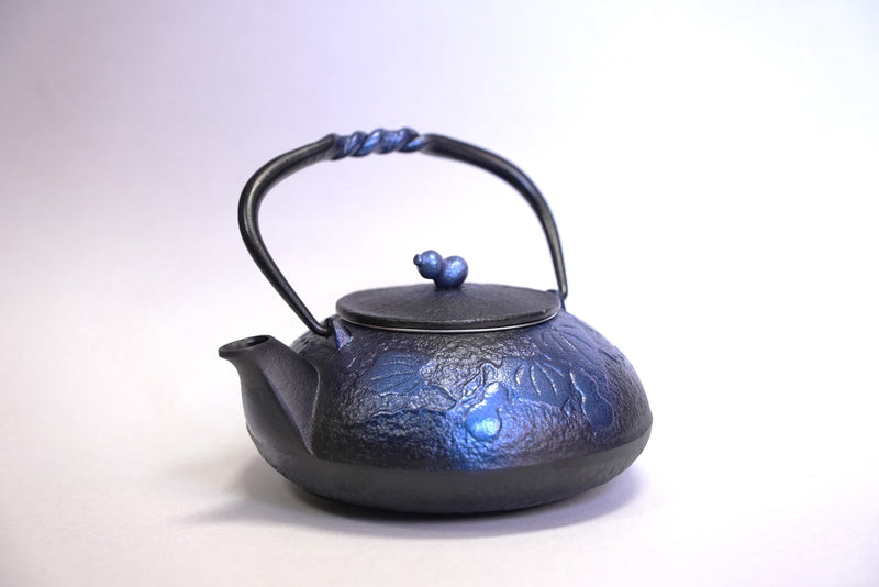 Nambu المشغولات الحديدية, غلاية حديدية - نوع ابريق شاي (ثنائي الاتجاه), HISAGO, bright blue, 0.5L