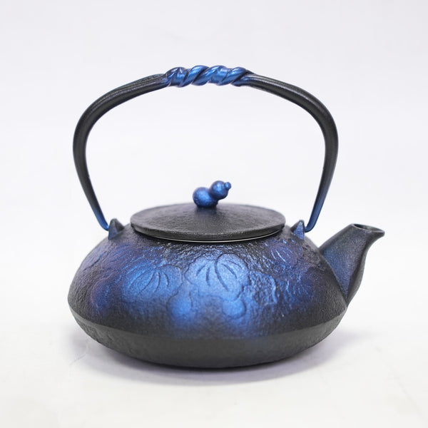 日本南部铁器 二合一铁瓶兼用茶壶型 葫芦 琉璃色 0.5L