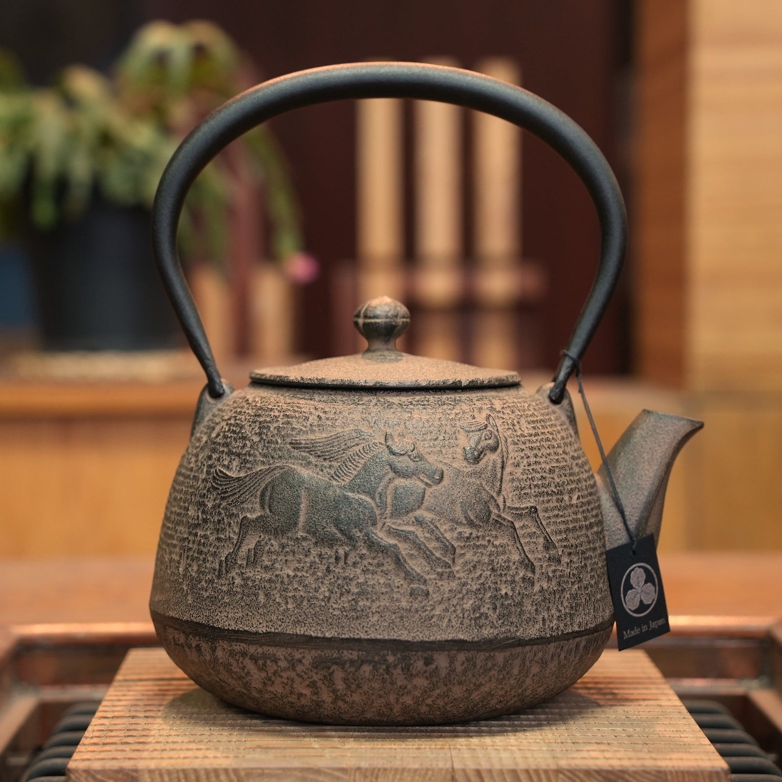 夢工房】時代 釜師 造 斑紫銅蓋 宝珠形 鉄瓶 HB-219 Yahoo