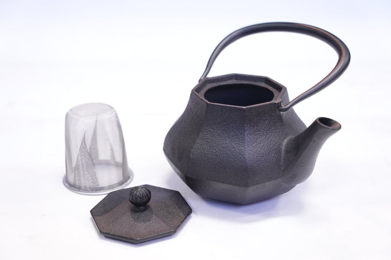 日本南部铁器 二合一铁瓶兼用茶壶型 雅 黑色 0.4L