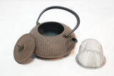 日本南部铁器 二合一铁瓶兼用茶壶型 松叶 葫芦色 0.5L
