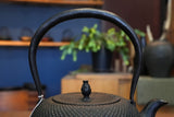 Nambu Ironware, Japanese cast Iron Kettle Tetsubin, MARU NAMBU ARARE 1.8L, Seiryudo  by Traditional Craftsman Mitsumasa Oikawa