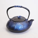 Nambu المشغولات الحديدية, غلاية حديدية - نوع ابريق شاي (ثنائي الاتجاه), HISAGO, bright blue, 0.5L