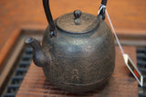 Nambu Ironware, Iron Kettle, NATSUMEGATA (Jujube-inspired Style),SAGI (herons), 1.0L, Shokado  by Traditional Craftsman Shingo Kikuchi