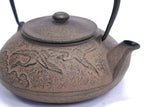 日本南部鐵器 二合一鐵瓶兼用茶壺型 鶴 葫蘆色 0.5L