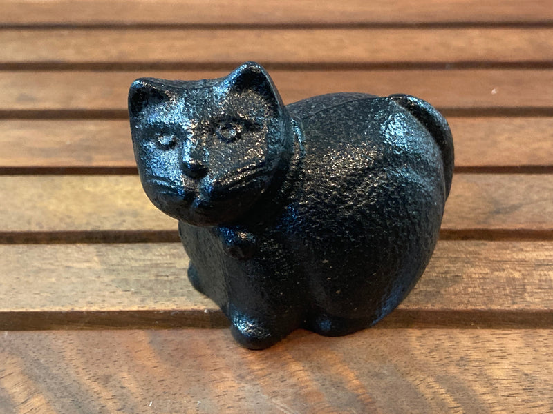 日本南部鐵器 鎮紙 沈思的貓