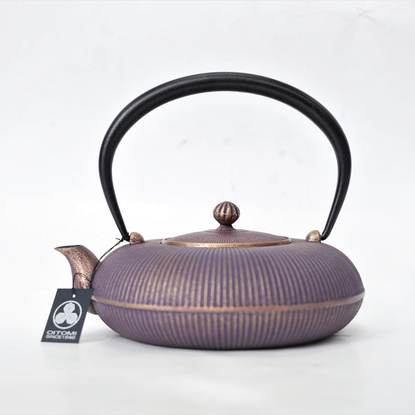 日本南部铁器 二合一铁瓶兼用茶壶型 立目 紫金色 0.8L