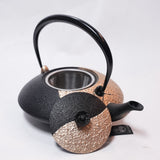 2-in-1 Cast iron kettle and teapot type, YIN AND YANG, Kurogane, 0.75L, Authentic Japanese Nambu Ironware Tetsubin