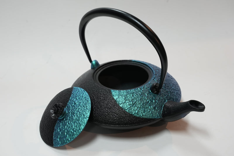 2-in-1 Cast iron kettle and teapot type, YIN AND YANG, Kawasemi (jade green), 0.75L, Authentic Japanese Nambu Ironware Tetsubin