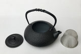 2-in-1 Cast iron kettle and teapot type, SMALL ARARE, 0.5L, Authentic Japanese Nambu Ironware Tetsubin
