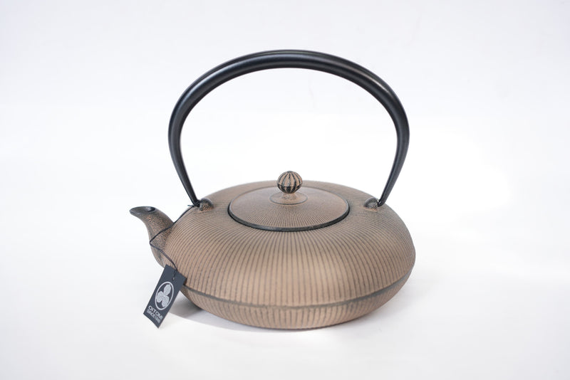 日本南部铁器 二合一铁瓶兼用茶壶型 立目 葫芦色 0.8L