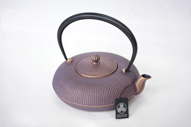 2-in-1 Cast iron kettle and teapot type, TATEME, gold&purple, 0.8L 
