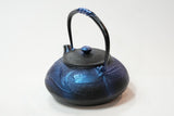 2-in-1 Cast iron kettle and teapot type, DRAGONFLY, azure, 0.5L, Authentic Japanese Nambu Ironware Tetsubin